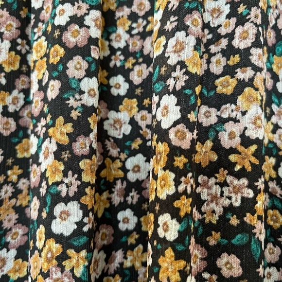 NWT Hem & Thread Floral Tiered Long-Sleeve Boho Maxi Dress – Size Large - Picture 3 of 12